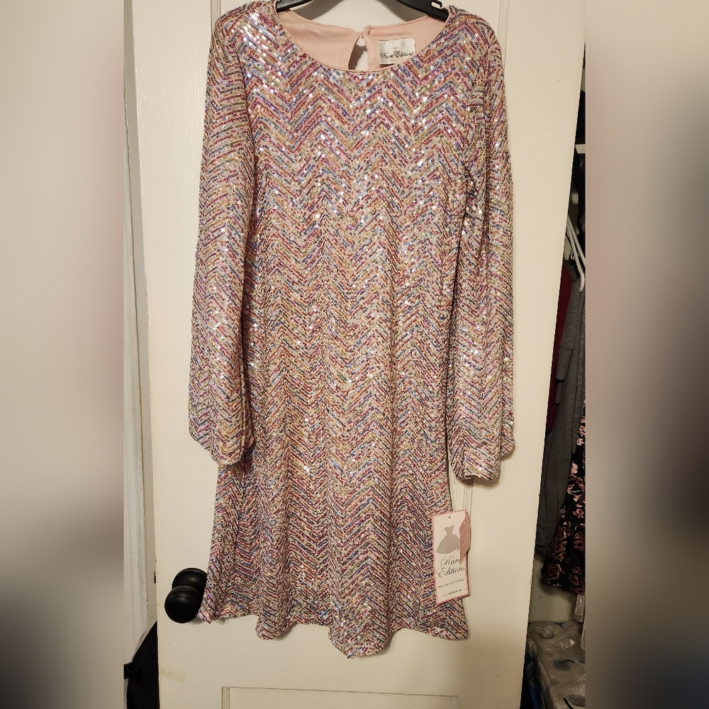 Girls Fancy Dress Sequins Multicolor NEW WITH TAGS